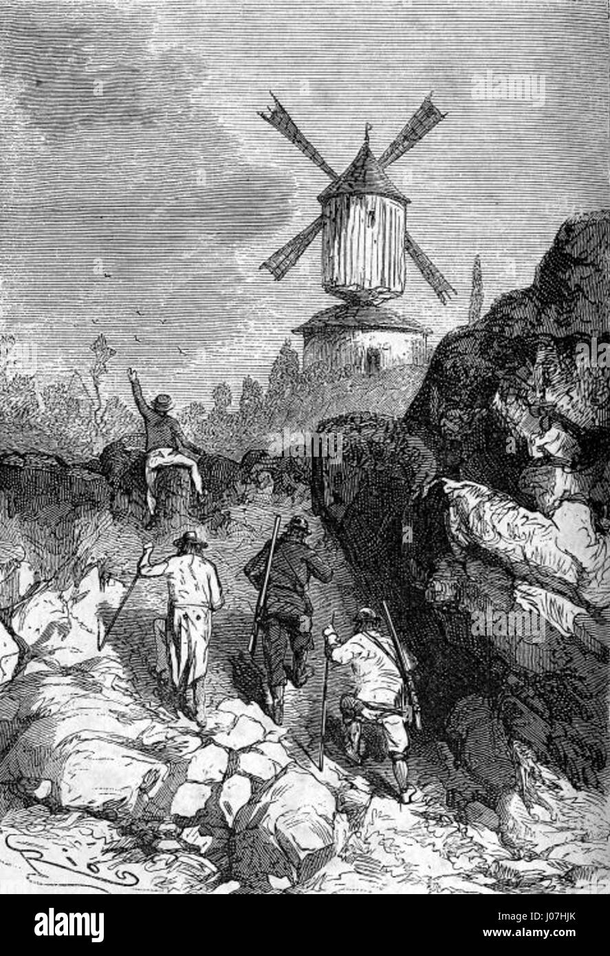 Édouard Riou’s illustration from *The Children of Captain Grant* shows ...