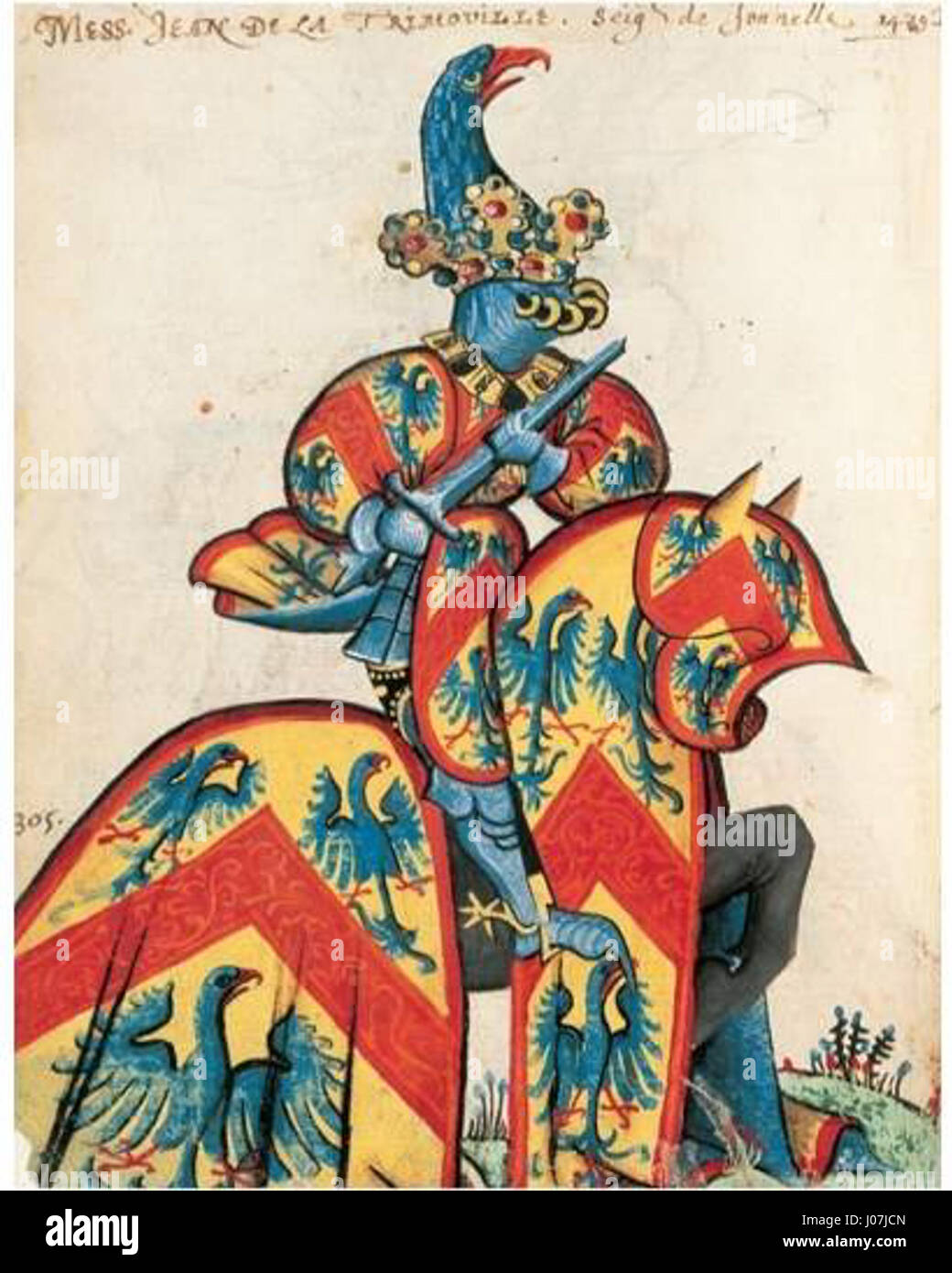 Armorial équestre Toison d'or Jean de La Trémoille Stock Photo Alamy