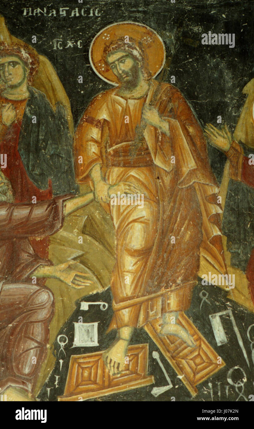 The frescoes from St. Nicholas of Varos depict religious scenes and ...