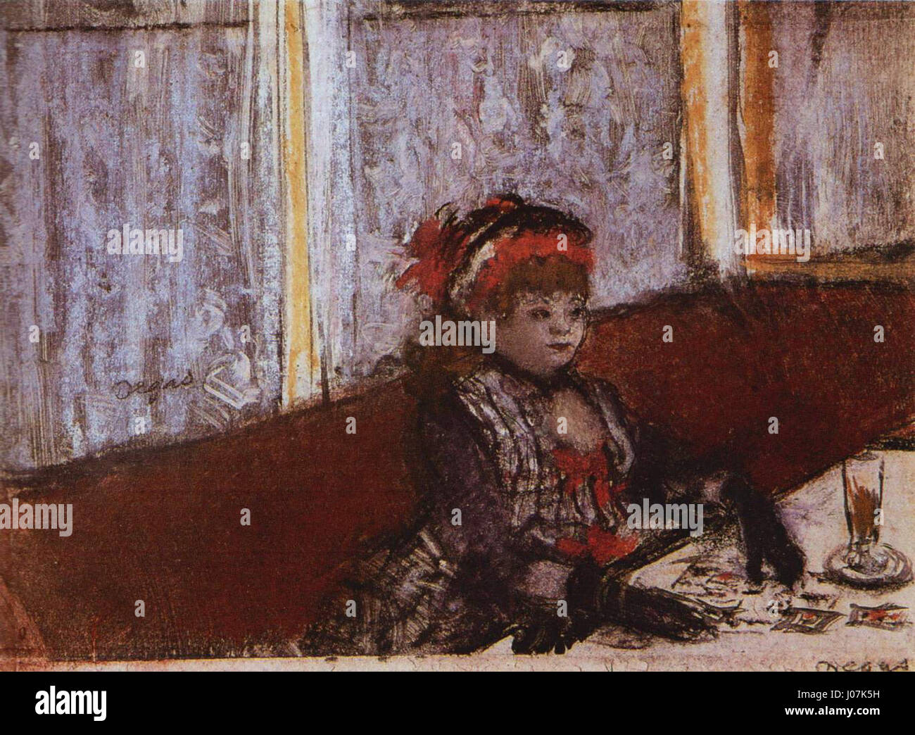 Edgar Degas Femme dans un café Stock Photo Alamy