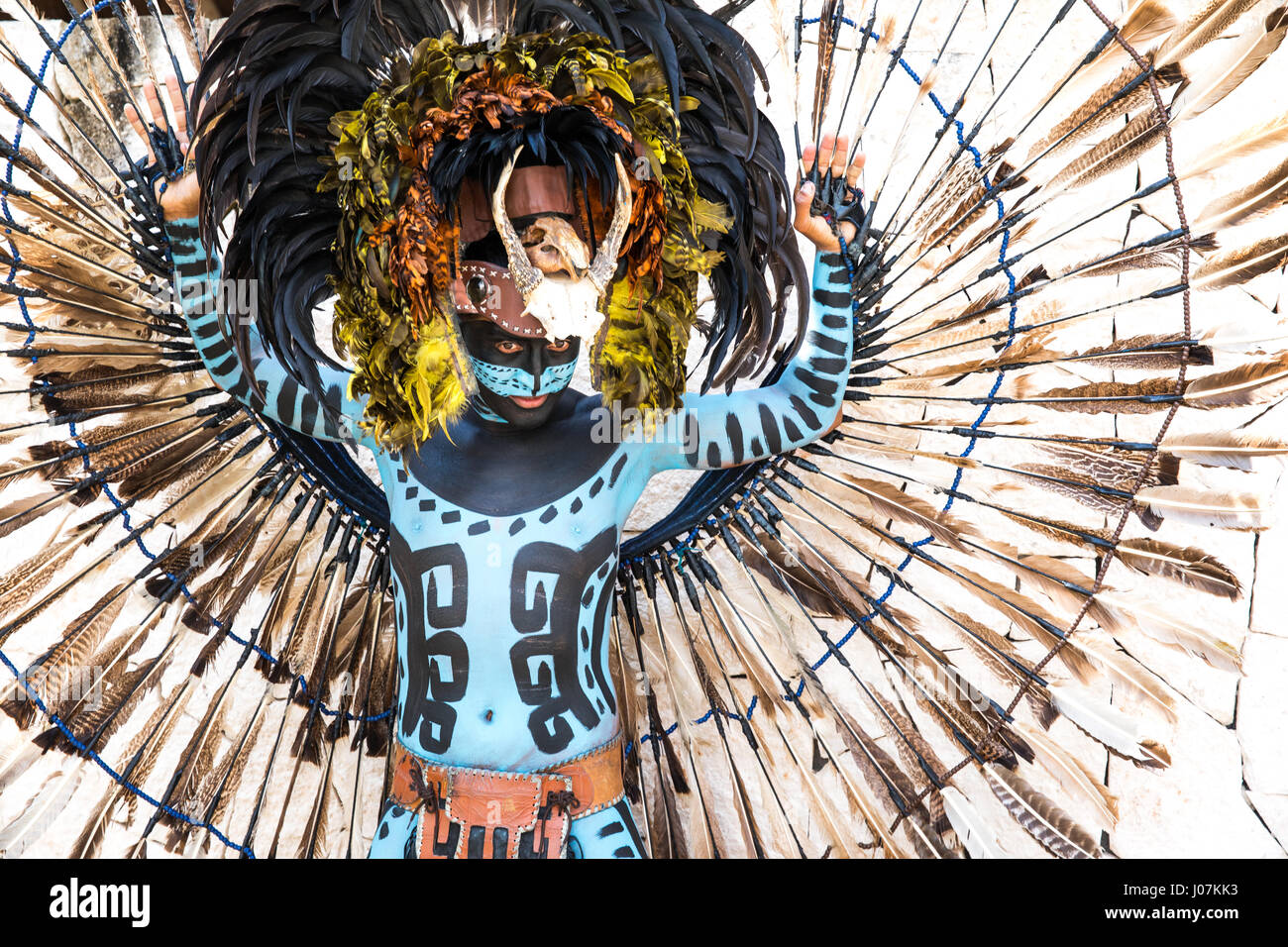 Young mexican man body paint hi-res stock photography and images - Alamy