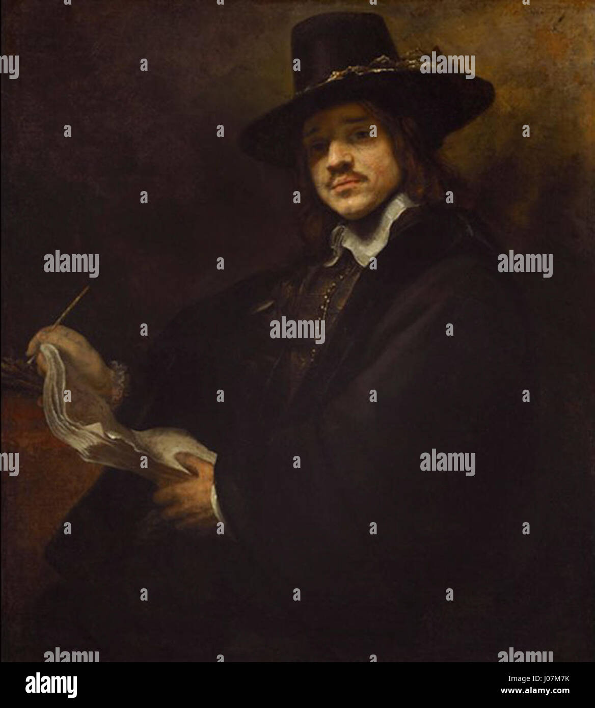 Ryf Van Rij Follower of Rembrandt van Rijn, Portrait of a Young Artist ...