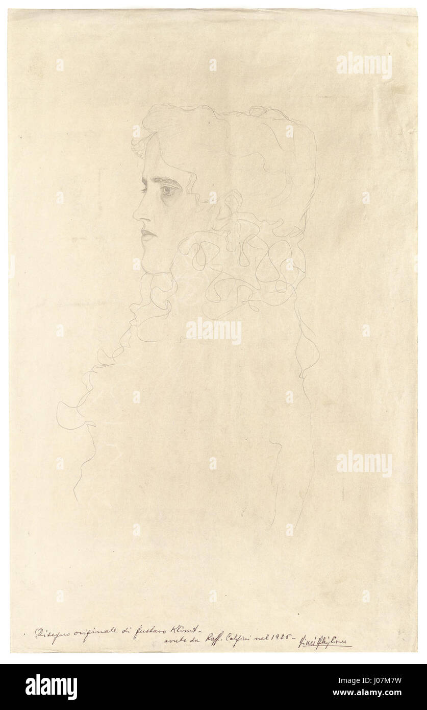 Gustav Klimt Bildnis Einer Frau Im Profil Mit Ruschenkragen Stock Photo Alamy