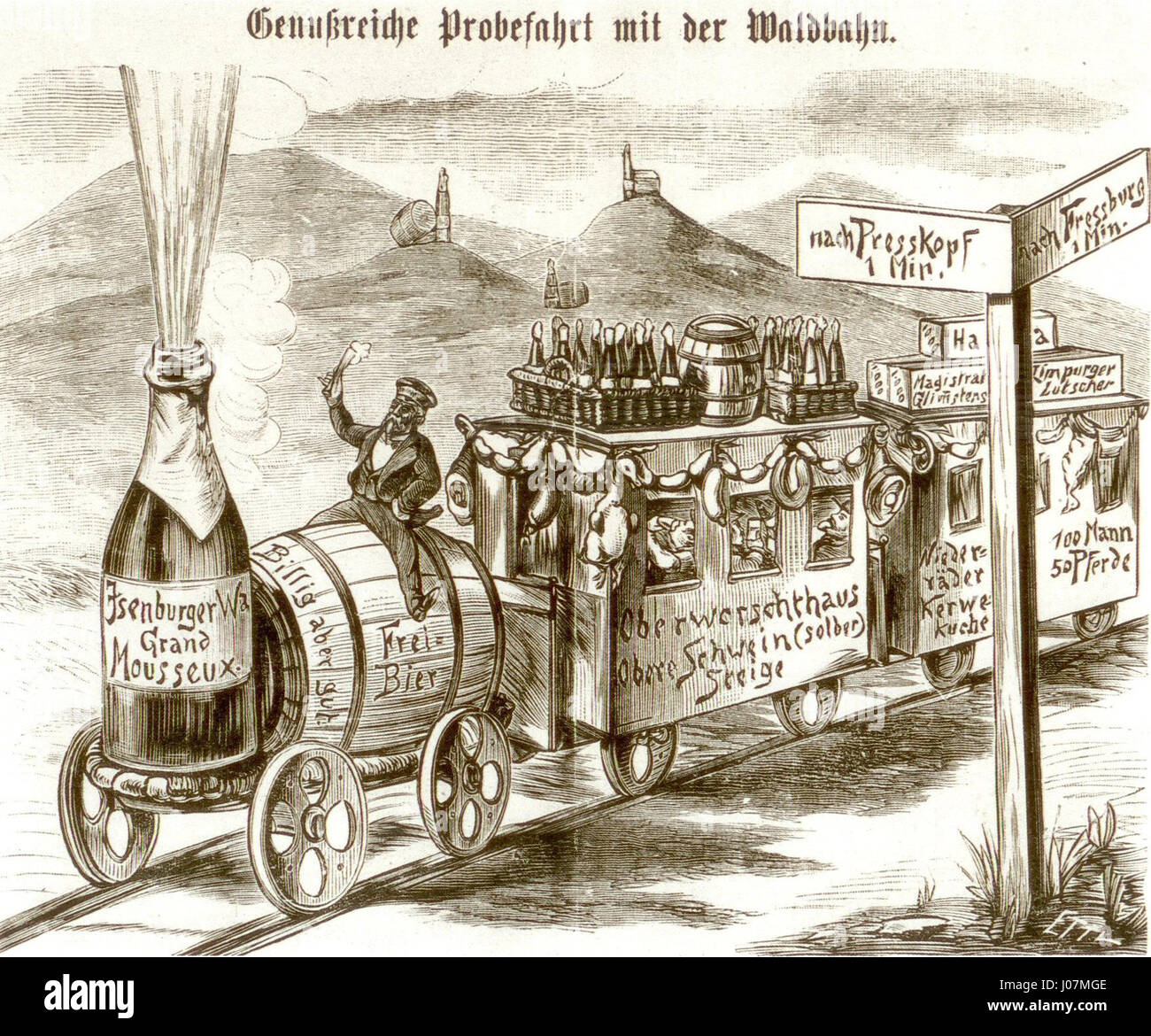 Frankfurt Wäldchestag 1889 Stock Photo