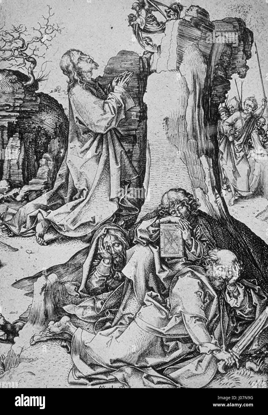 Martin Schongauer's 'Christus am Ölberg' (Christ on the Mount of Olives ...