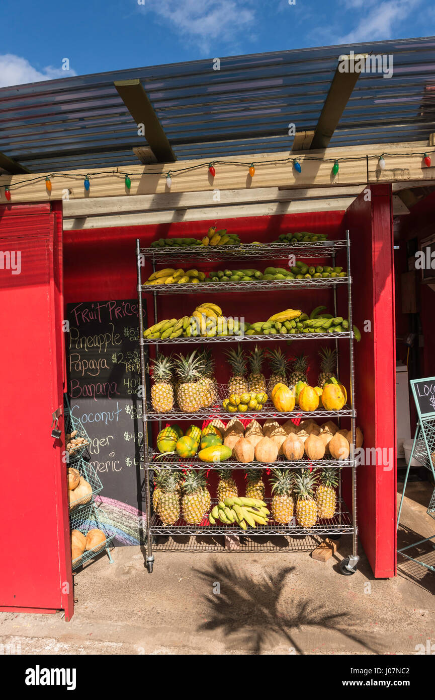 Fruit stand hanalei kauai hawaii hires stock photography and images