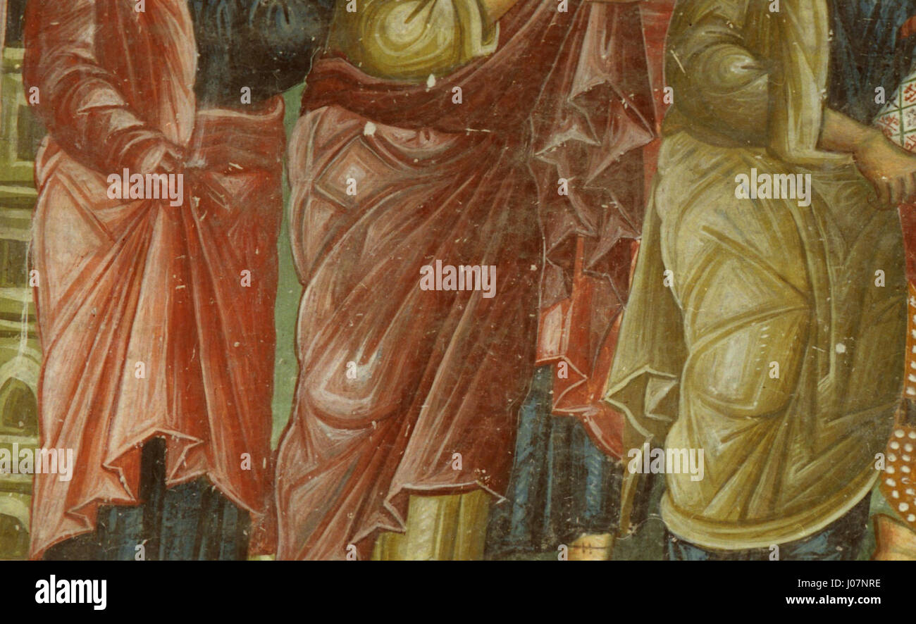 The frescoes from St. Nicholas of Varos depict biblical scenes and ...