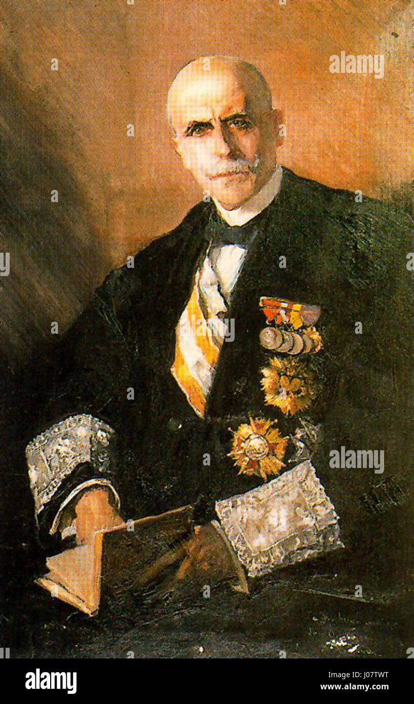 The portrait of José Ortega Morejón by José Villegas Cordero captures the Spanish politician and diplomat in the late 19th century. The artist’s work highlights the character and political significance of Ortega Morejón in Spain’s history. Stock Photo