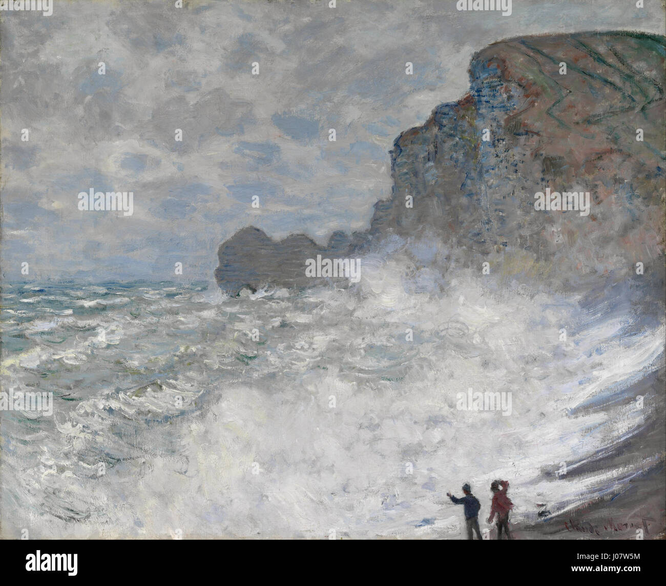 Claude Monet - Rough weather at Étretat - Stock Photo
