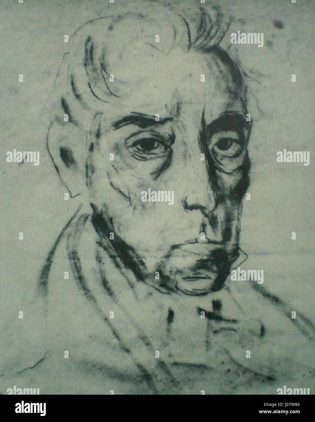 This portrait of Simón Bolívar and José María Espinosa from 1830 captures  two key figures in Latin American history, emphasizing Bolívar's role in  the independence movements and Espinosa's involvement in the revolutionary, image size:1039x1390