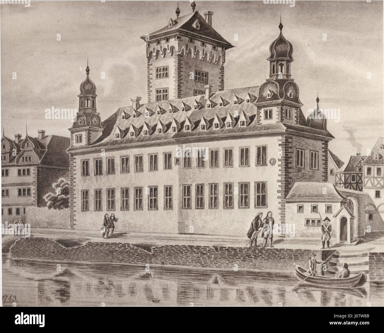 Schlad - 26a - Die Kurfürstliche Burg im Zustand vor 1811 Stock Photo