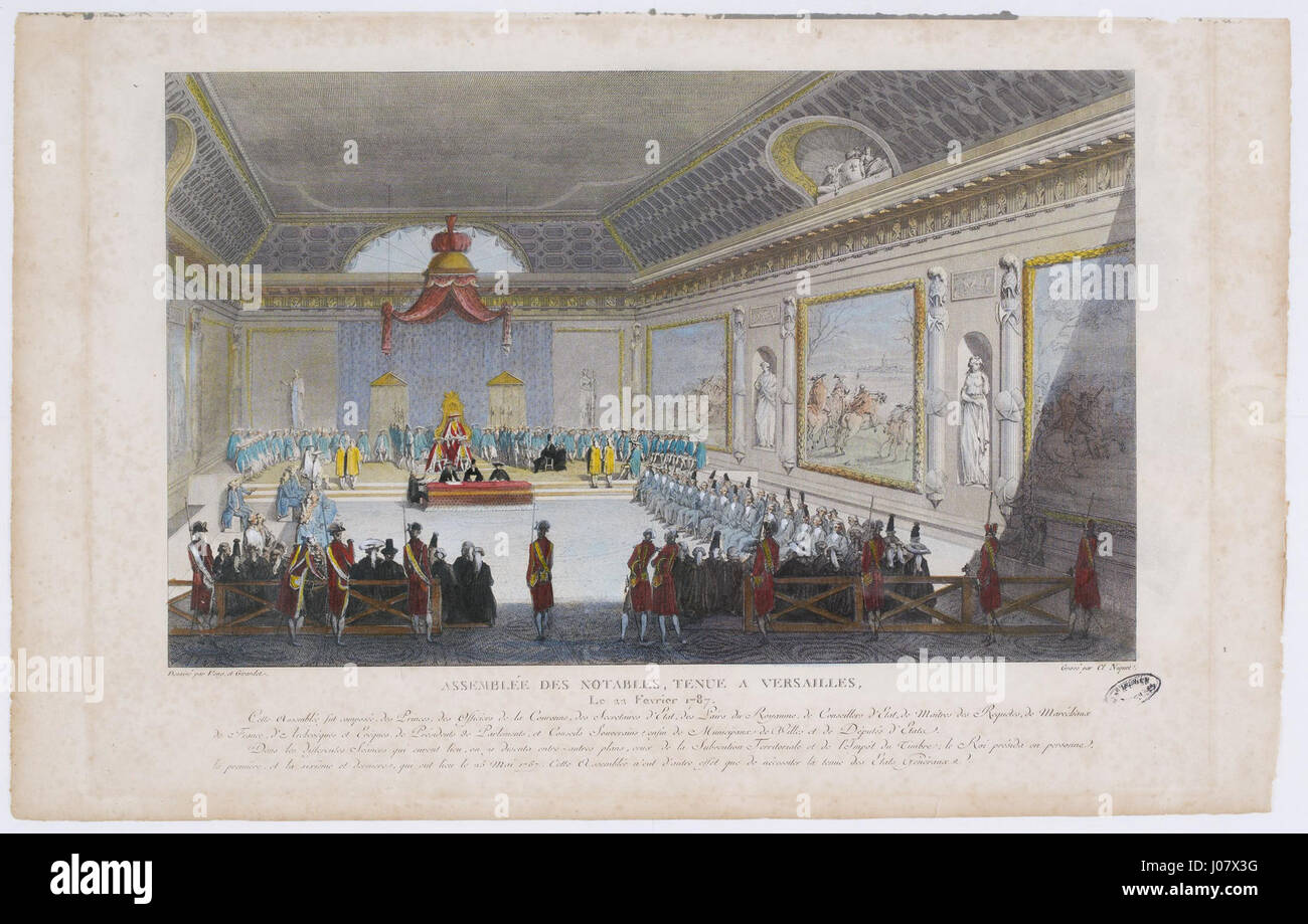 Veny, Girardet - Niquet - Assemblée des notables 1787 Stock Photo - Alamy