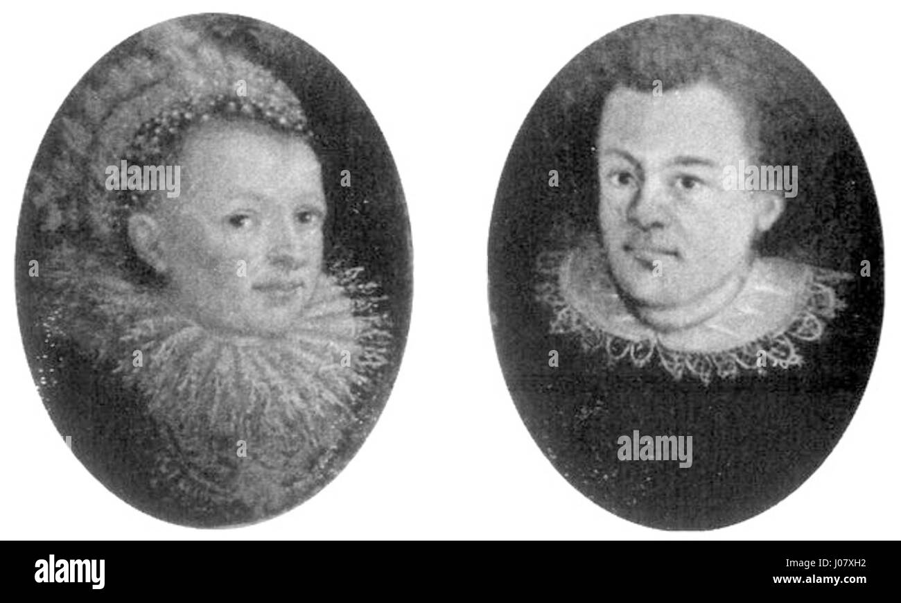 Barbara Müller and Johannes Kepler Stock Photo