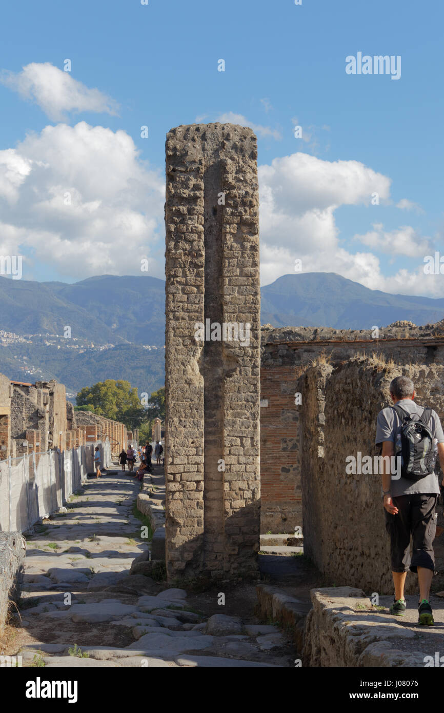 A water tower in Pompeii Stock Photo Alamy