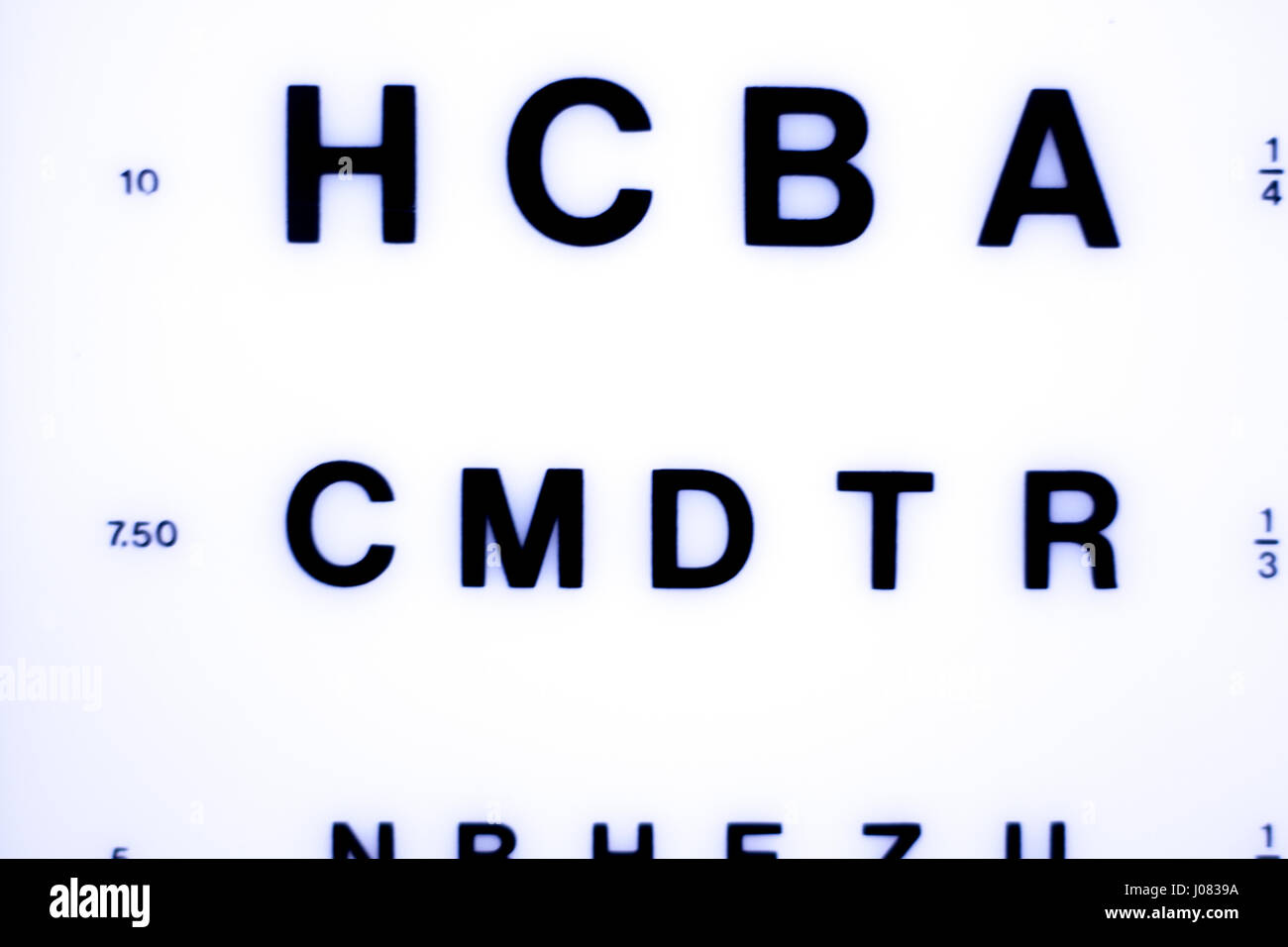 Opticians ophthalmology and optometry eye test chart to test sight and ...