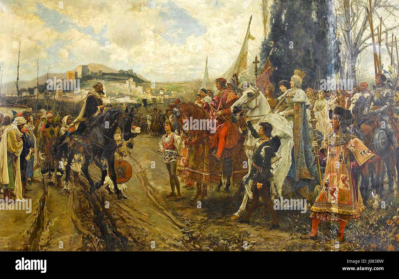 'La rendición de Granada' (The Surrender of Granada) is a depiction of ...