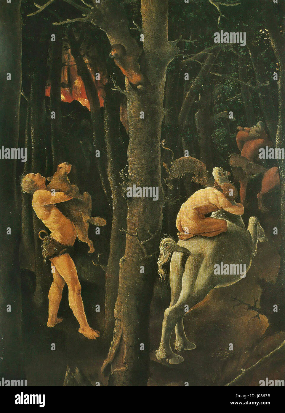 Hunting Renaissance Scene *Scène de chasse* by Piero di Cosimo is a Renaissance painting that ...