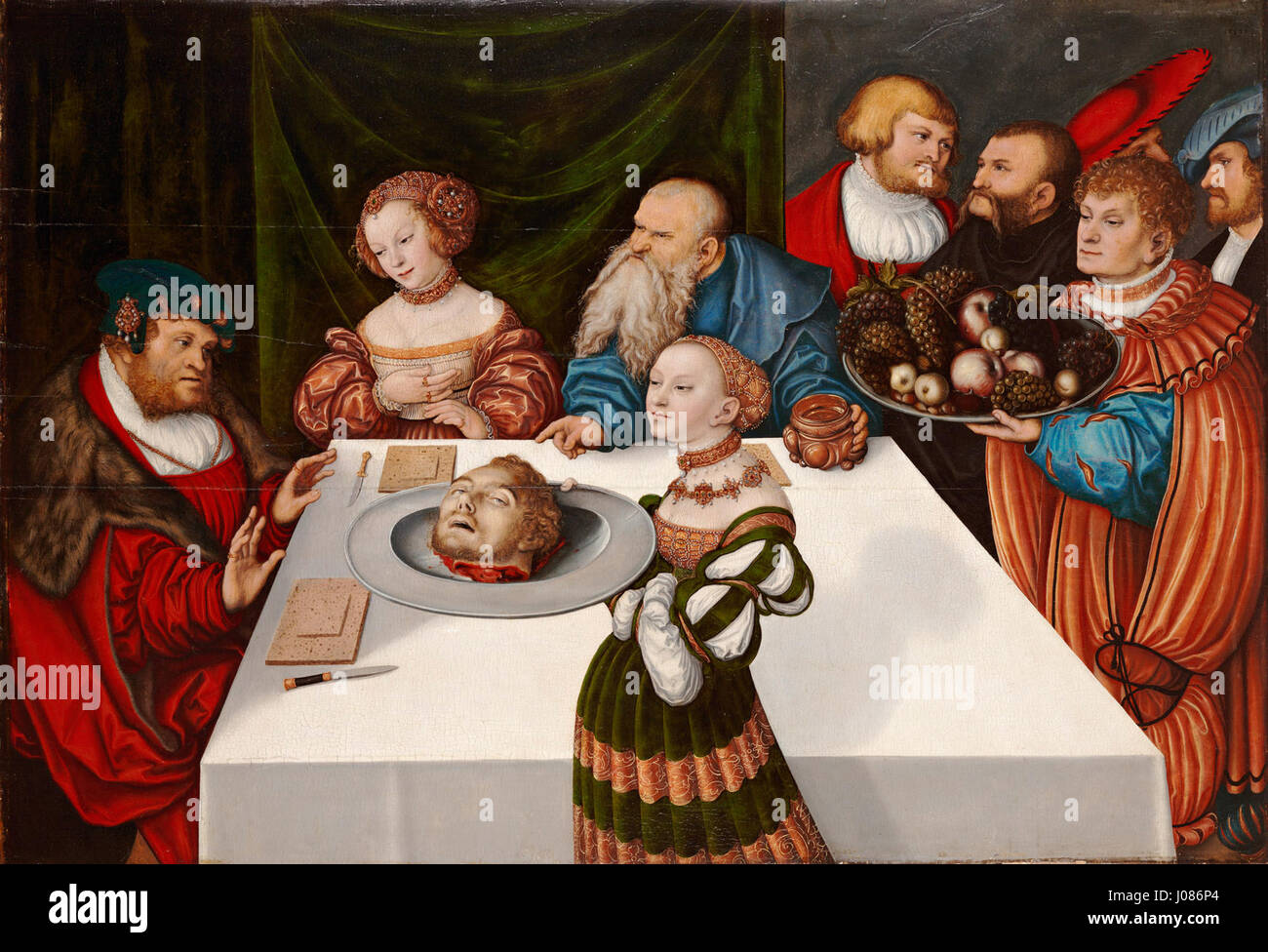 Lucas Cranach d.Ä. - Gastmahl des Herodes (Wadsworth Atheneum) Stock Photo