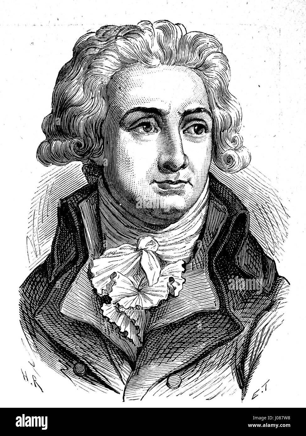 This work by AduC focuses on Hérault de Sèchelles, a notable historical figure from the 18th century. He was involved in French politics during the French Revolution and his role during that turbulent period is highlighted. Stock Photo