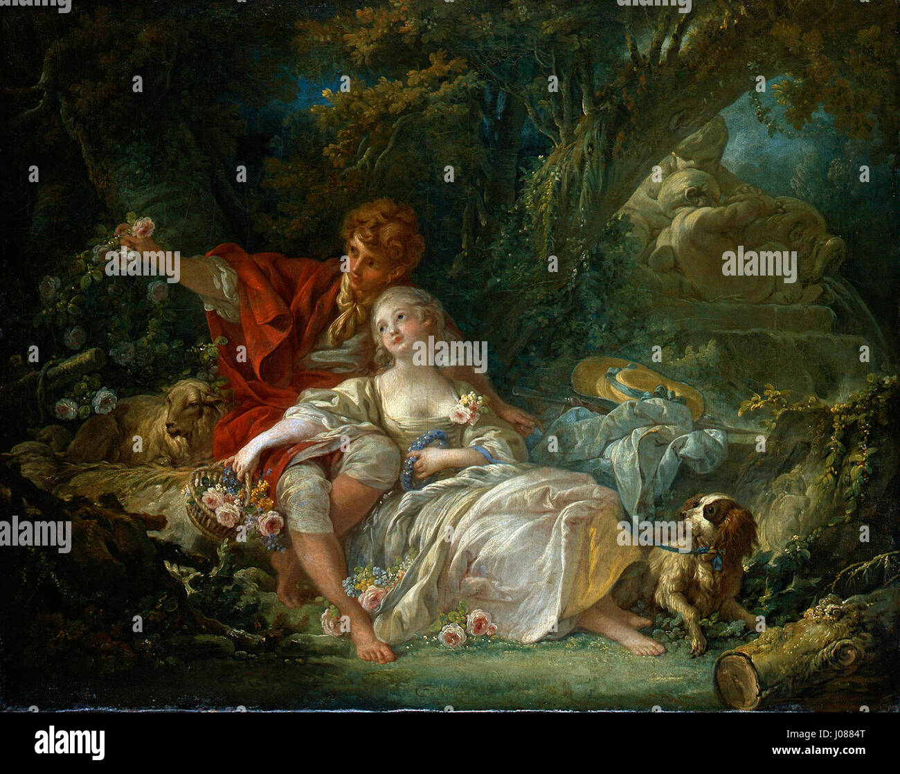 François Boucher’s 'Pastorale' from 1760 is a Rococo painting that ...