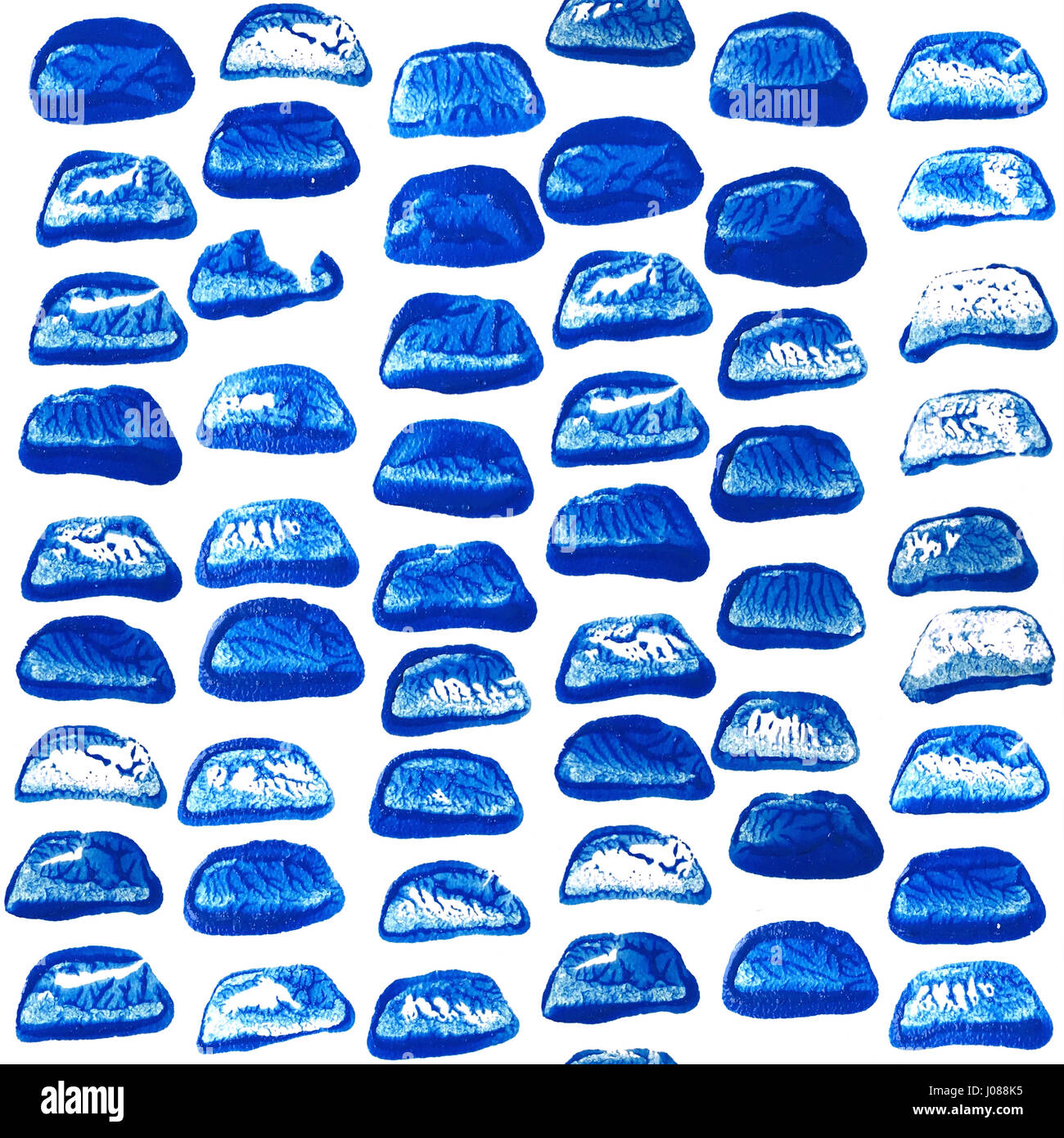 Hand drawn watercolor seamless pattern. Watercolor indigo pattern for ...