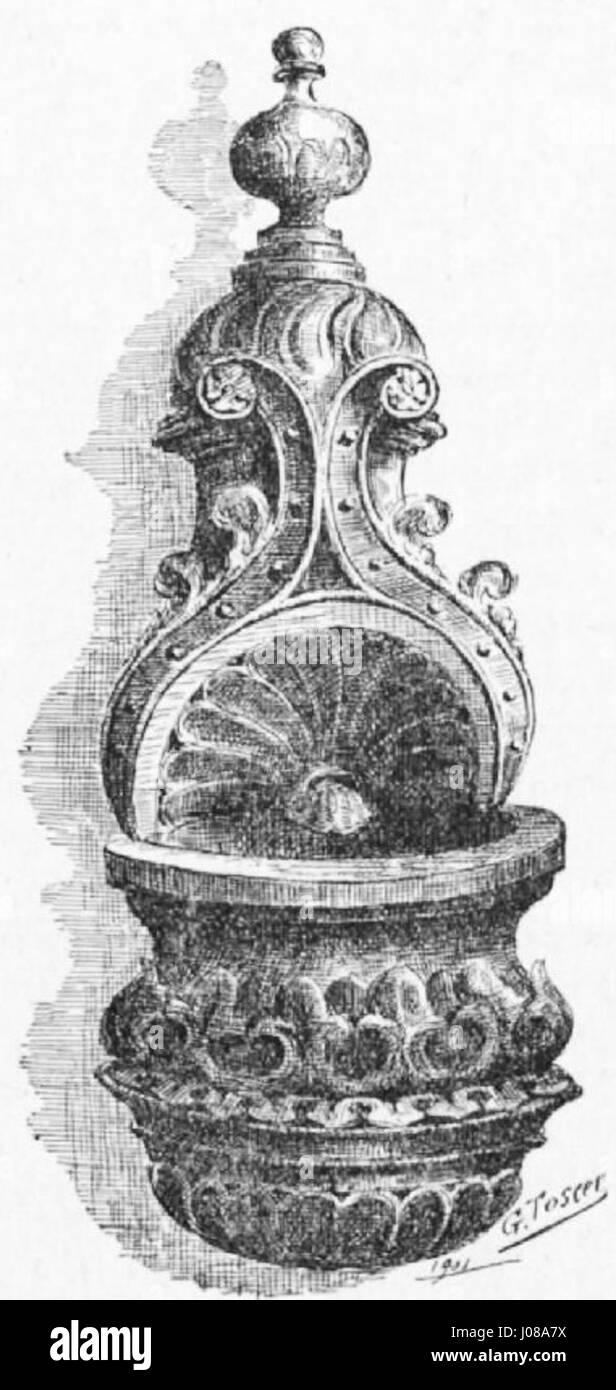 Eglise De Saint Divy Benitier Style Renaissance Dessin De 1910 Stock Photo Alamy