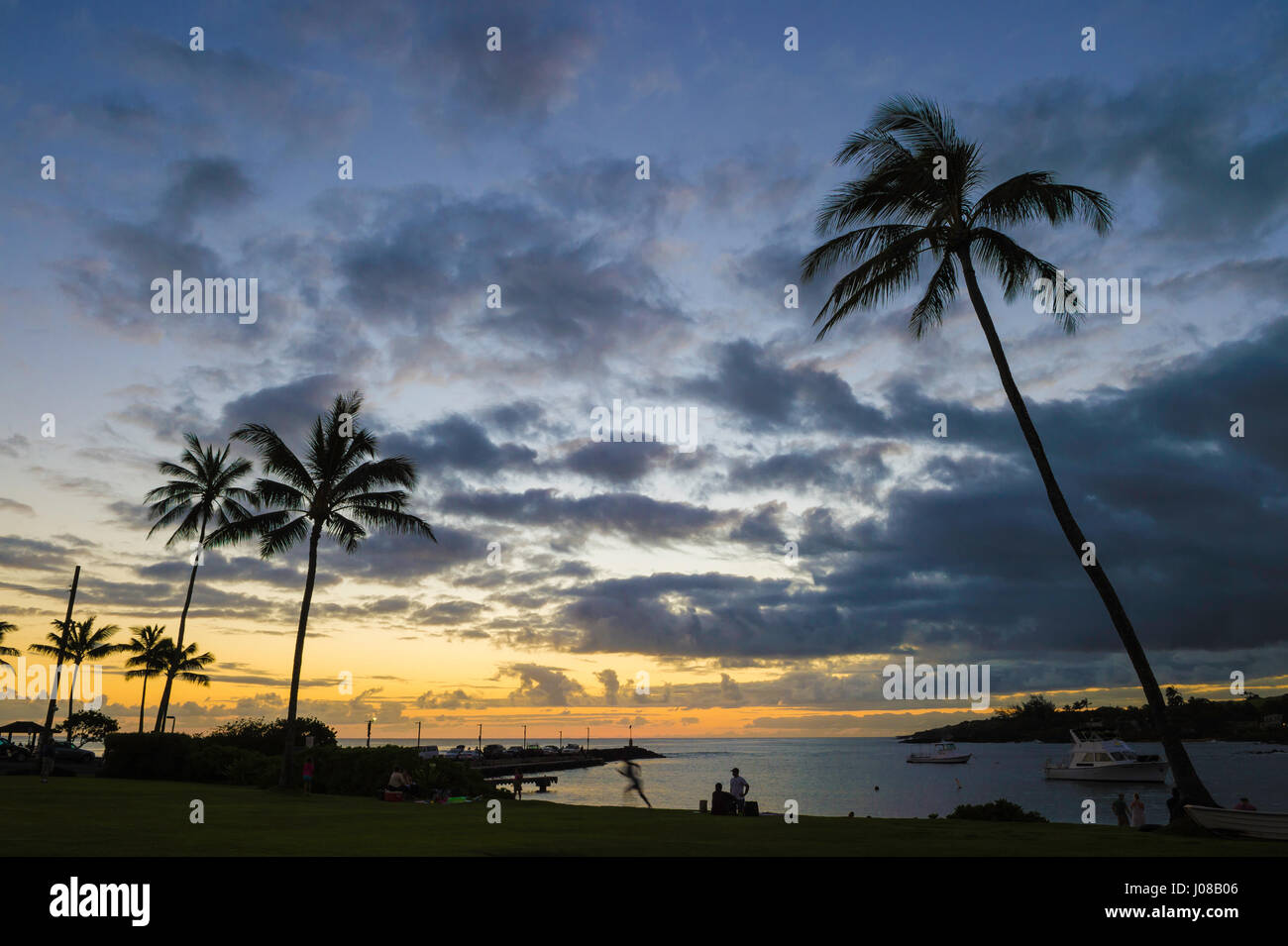Sunset, Kauai, Hawaii, USA Stock Photo