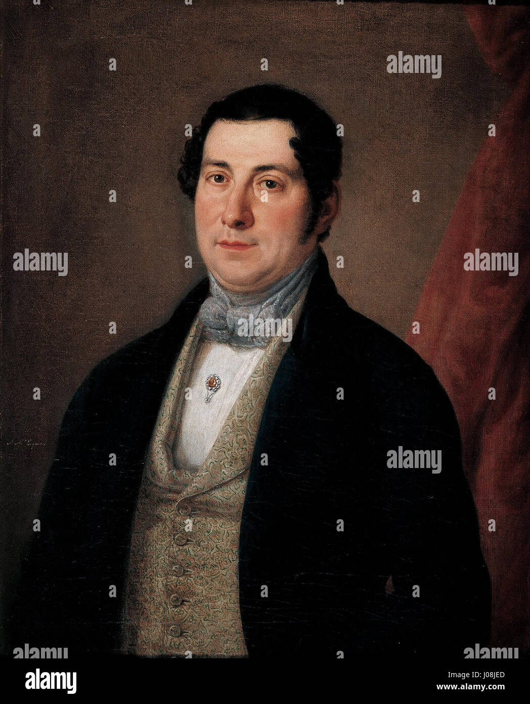 Antonio María Esquivel Portrait of a Gentleman Stock Photo Alamy