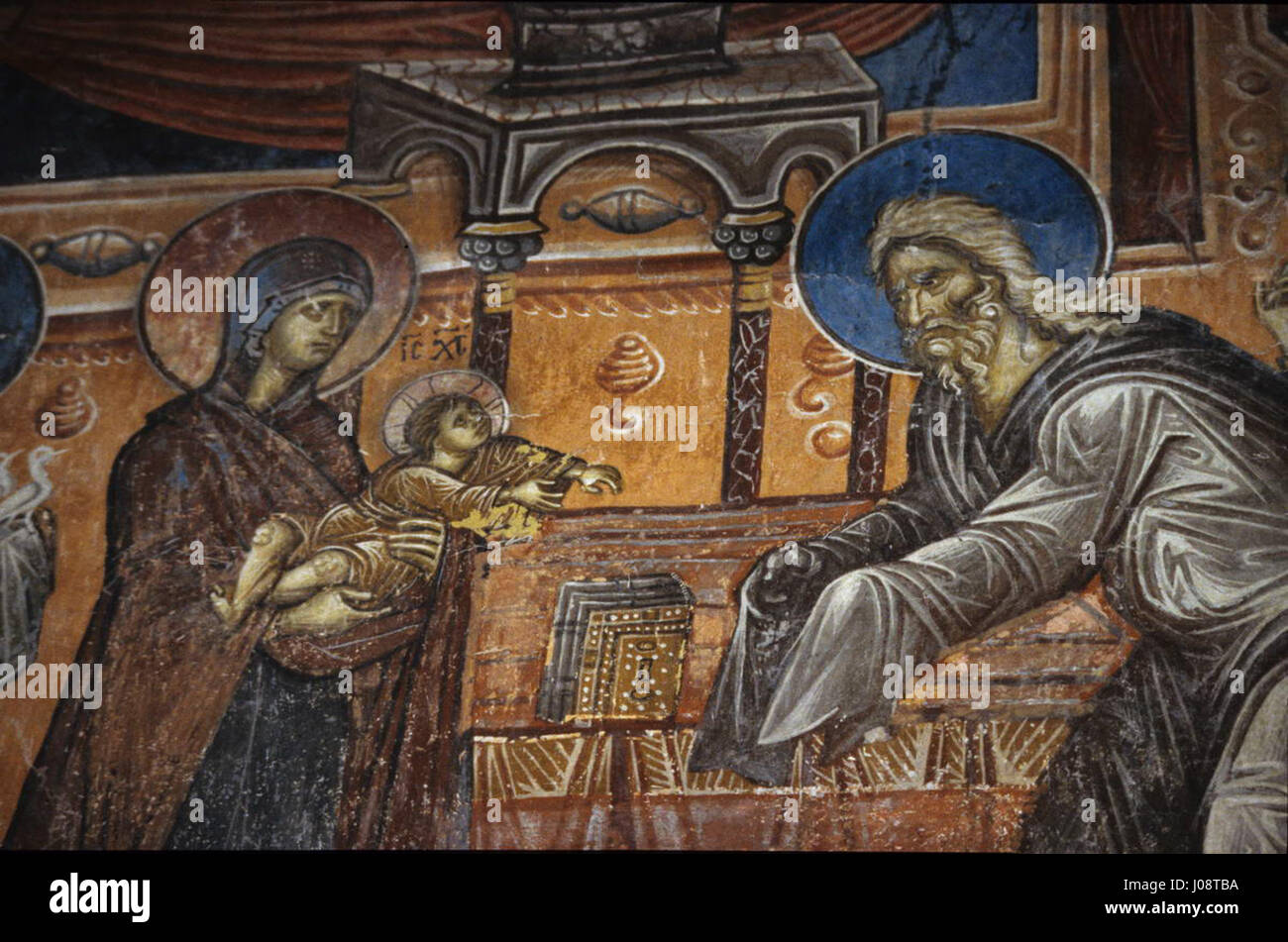 Фреска сретенье господне выполненная в 1465 году. Симеон Богоприимец фреска. Сретение икона Симеон. Симеон Сретение Господне. Монастырь Симеона Богоприимца в Иерусалиме.