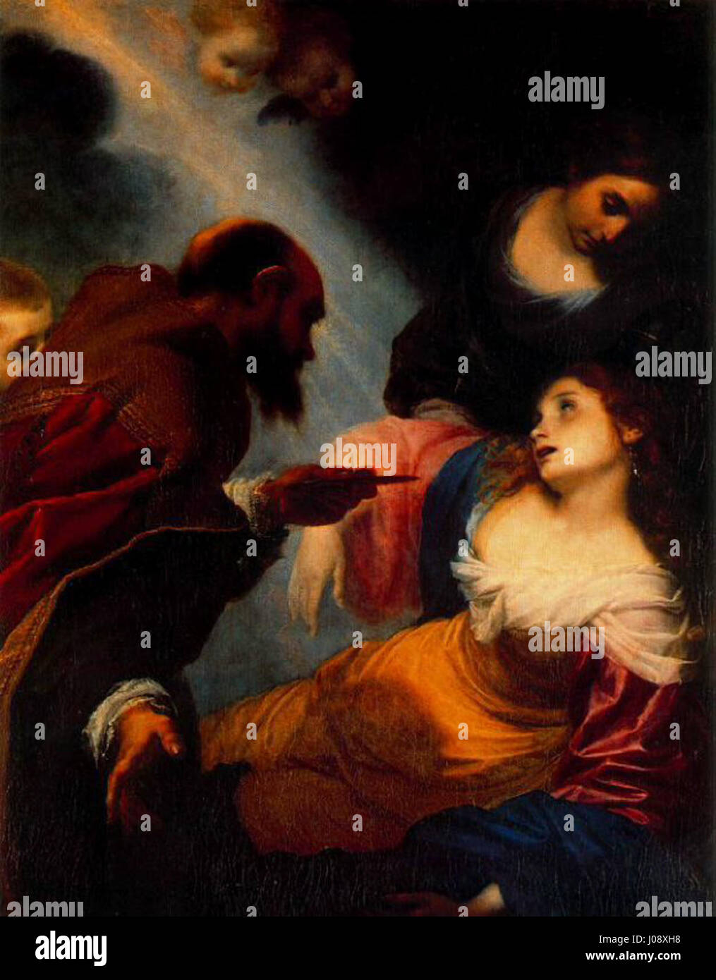 Simone Pignoni Muerte de Santa Petronila Óleo sobre lienzo. 141 x 114 cm. Museo del Hermitage Stock Photo