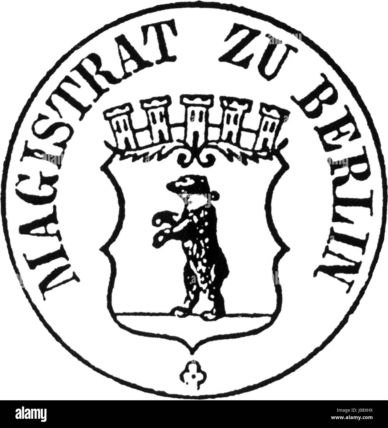 Seal of Berlin 1853 (Magistrat Stock Photo - Alamy