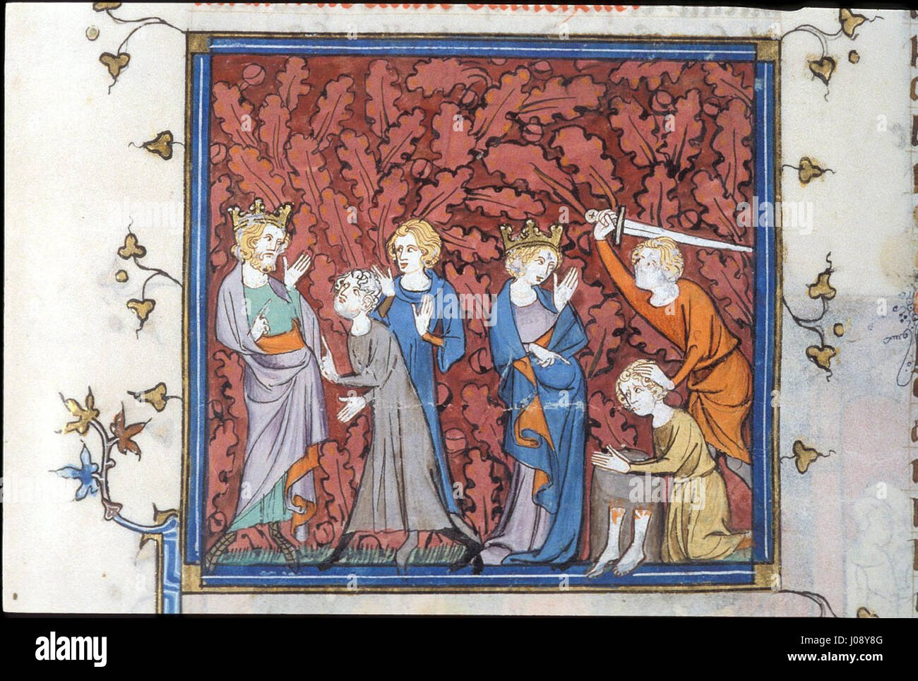 This dramatic scene from the medieval story 'Un pauvre averti Gontran ...