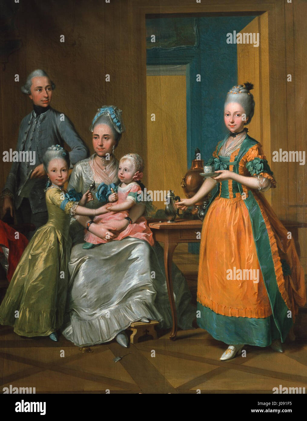 Anton Wilhelm Tischbein’s portrait 'Familie Borris' depicts the Borris ...