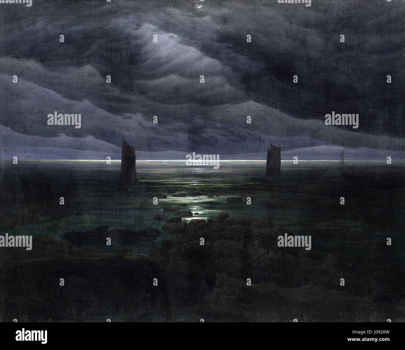 Caspar David Friedrich’s 'Küste bei Mondschein' (Coast by Moonlight ...