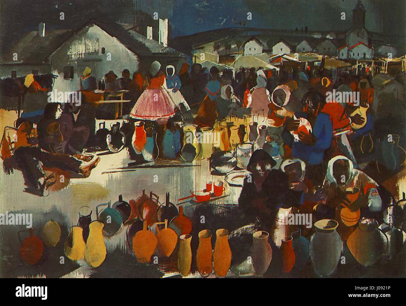 Aba-Novák Szekler Market 1939-1940 Stock Photo