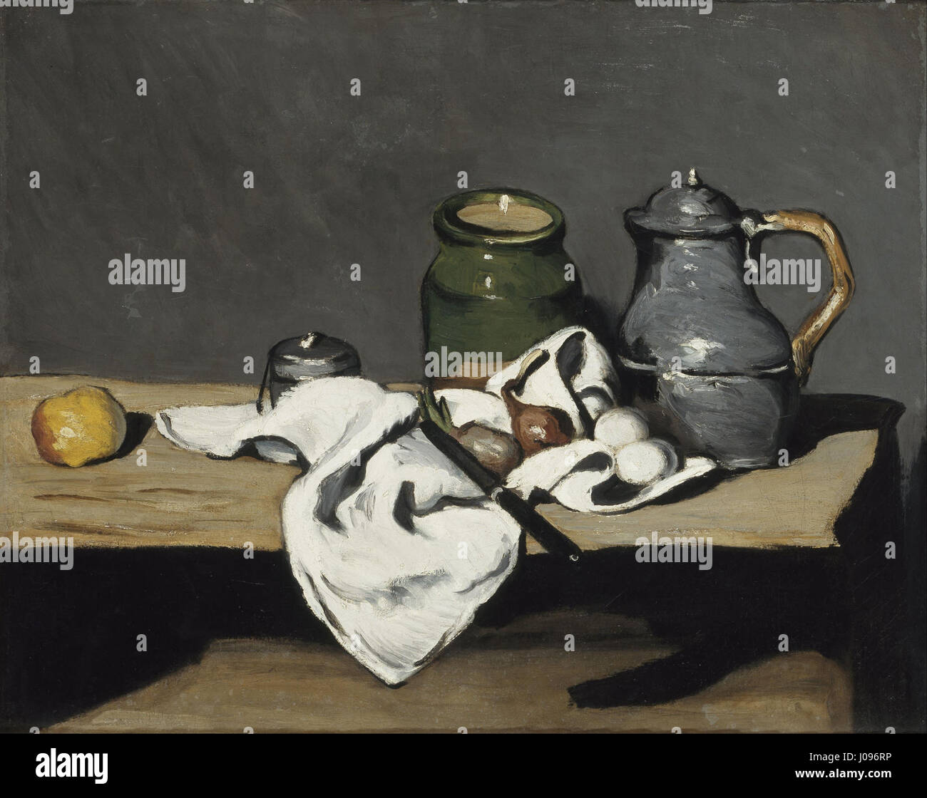 Paul Cézanne - Still life with kettle - Stock Photo