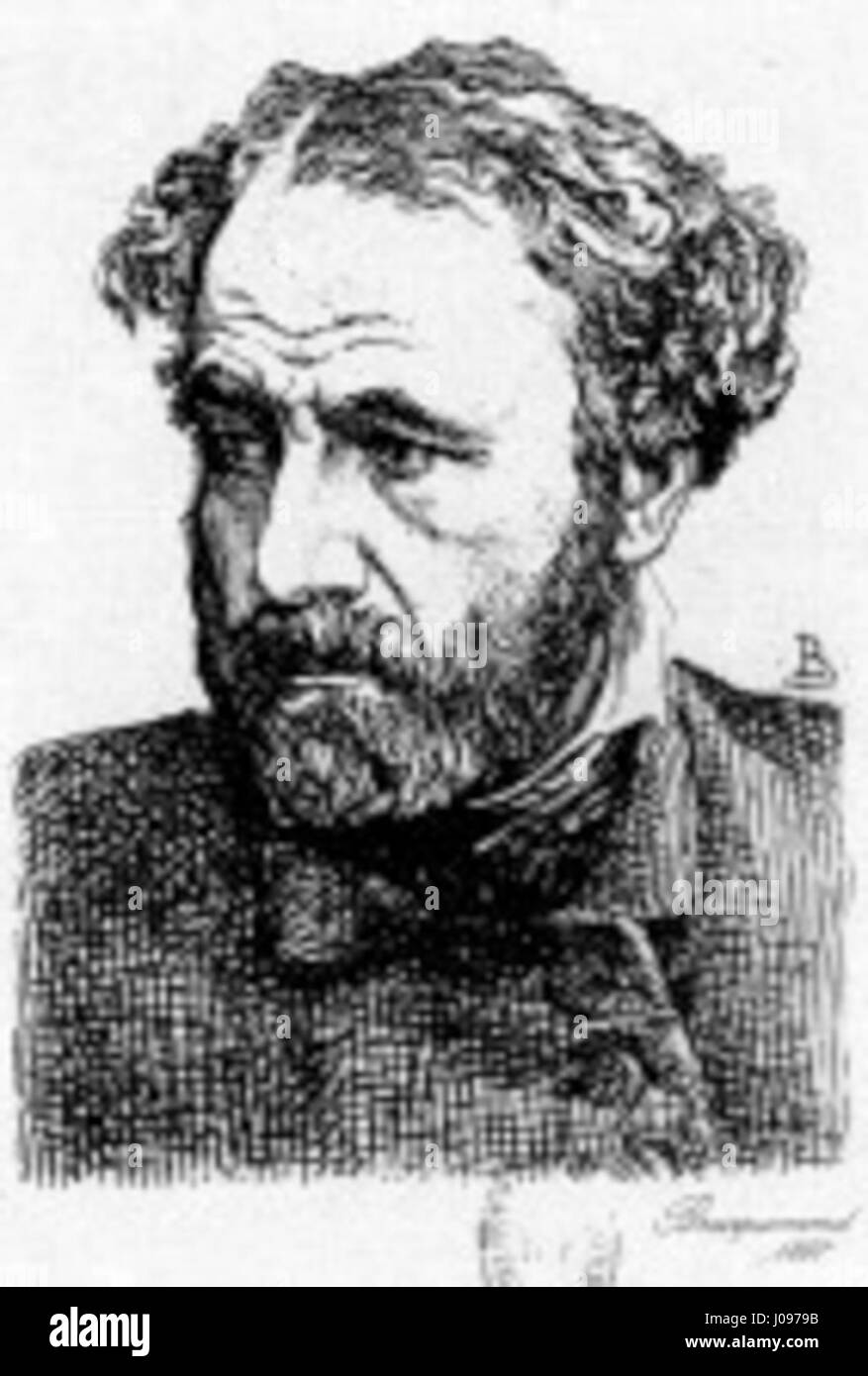 Paul Chenavard by Félix Bracquemond Stock Photo Alamy