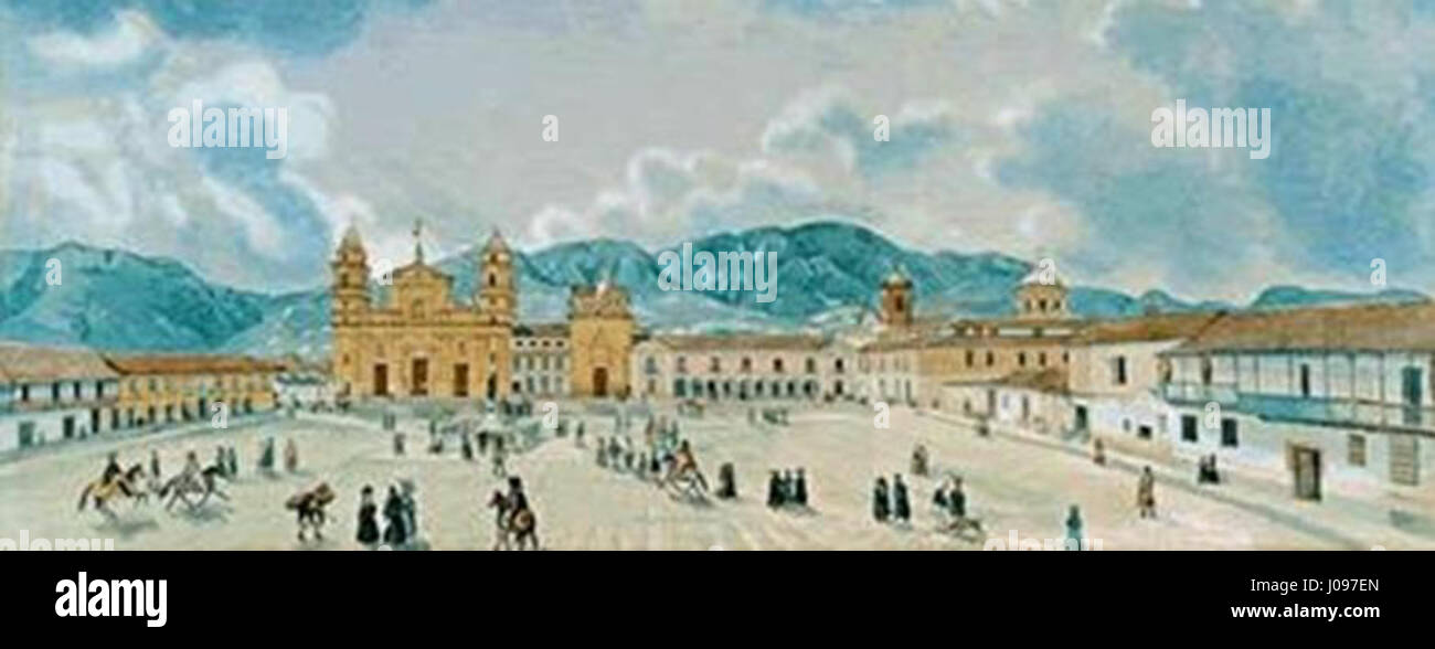 Plaza Mayor de Bogotá, 1846-2 Stock Photo