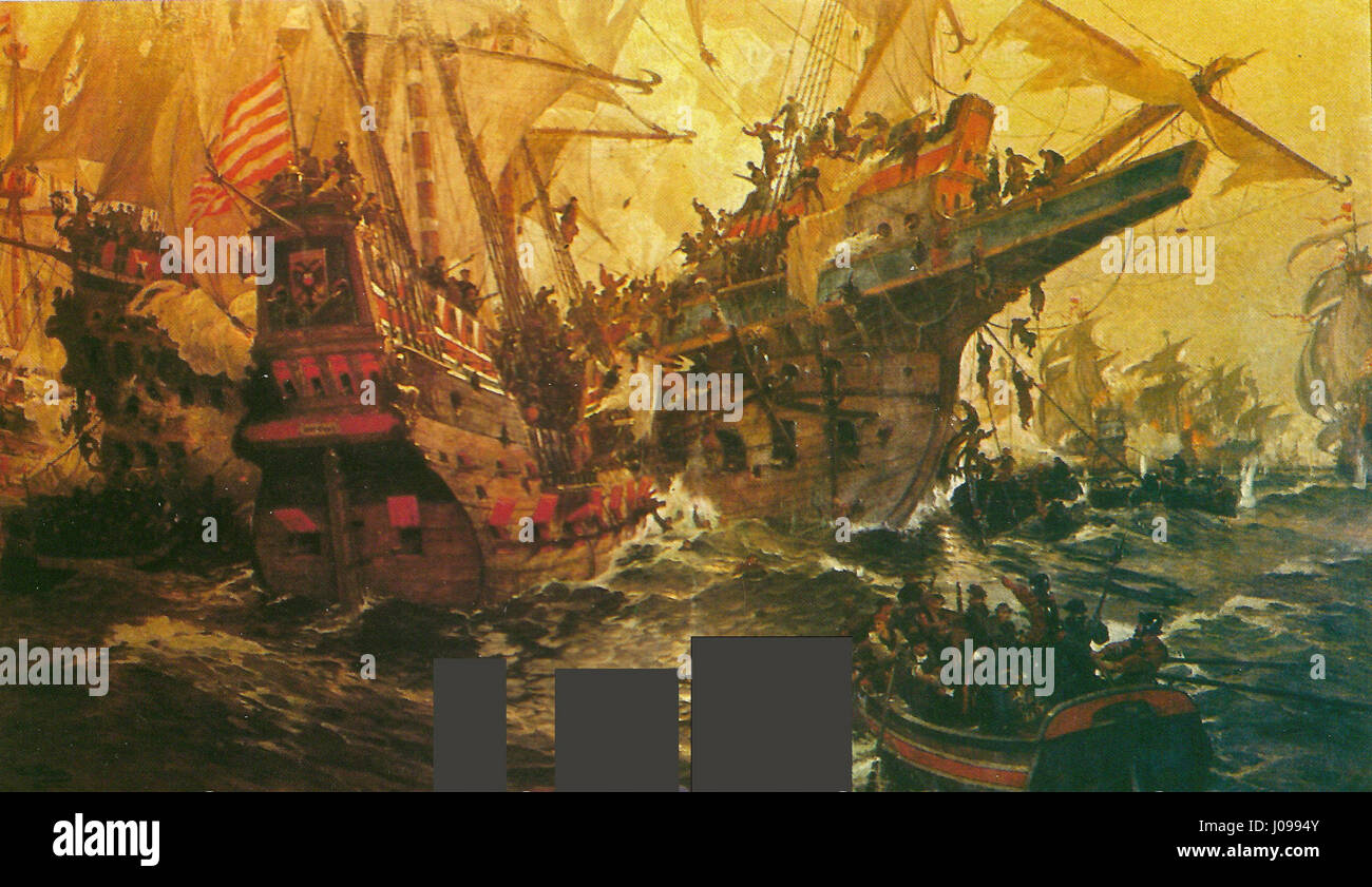 Seeschlacht (Gemälde im Lübecker Rathaus Stock Photo Alamy