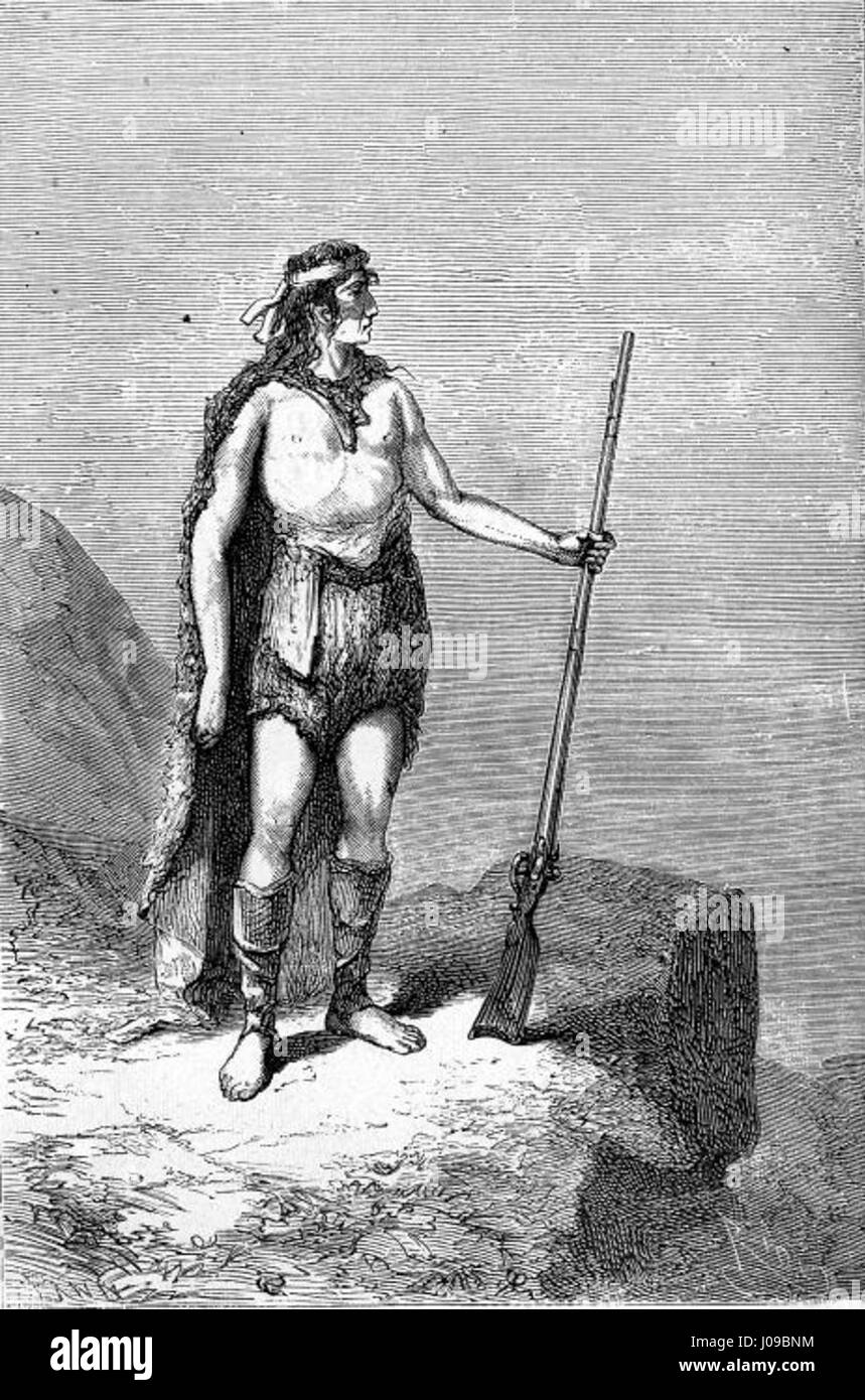 A depiction from the novel 'The Children of Captain Grant' by Édouard ...
