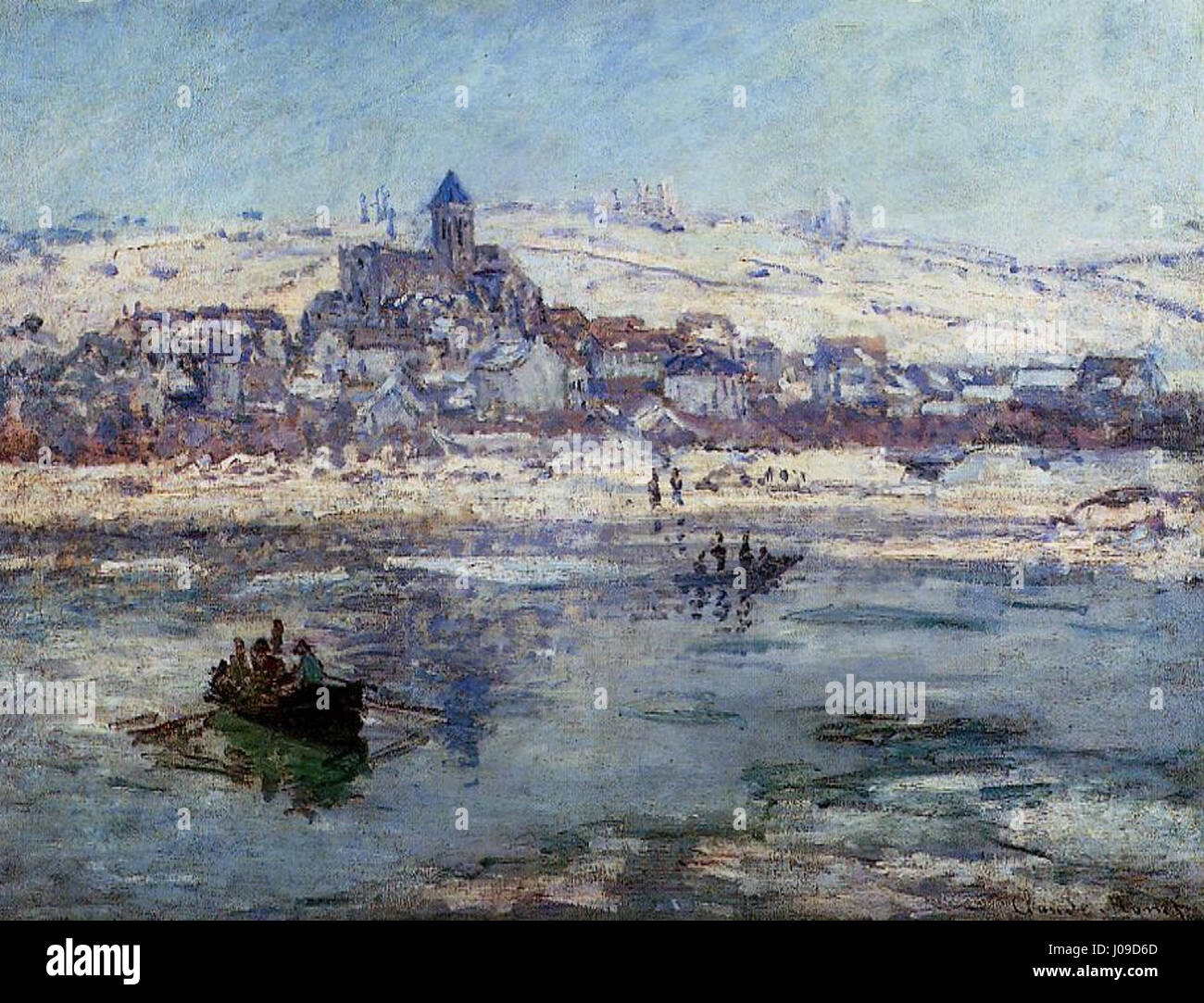 Claude Monet - Vétheuil in Winter Stock Photo