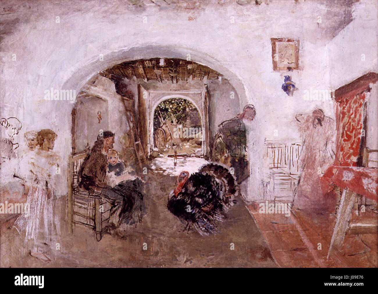 Ignacio Pinazo Ignacio Pinazo Camarlench’s 'Interior de alquería valenciana' depicts ...