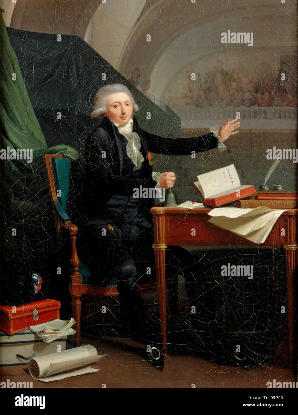 Louis Léopold Boilly - Portrait of Jan Anthony d'Averhoult (1756-1792) - Stock Photo