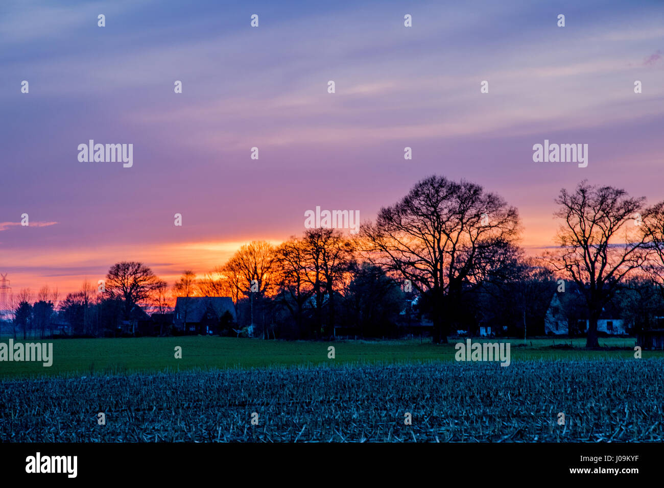 background image at sunset with amazing colors Stock Photo - Alamy