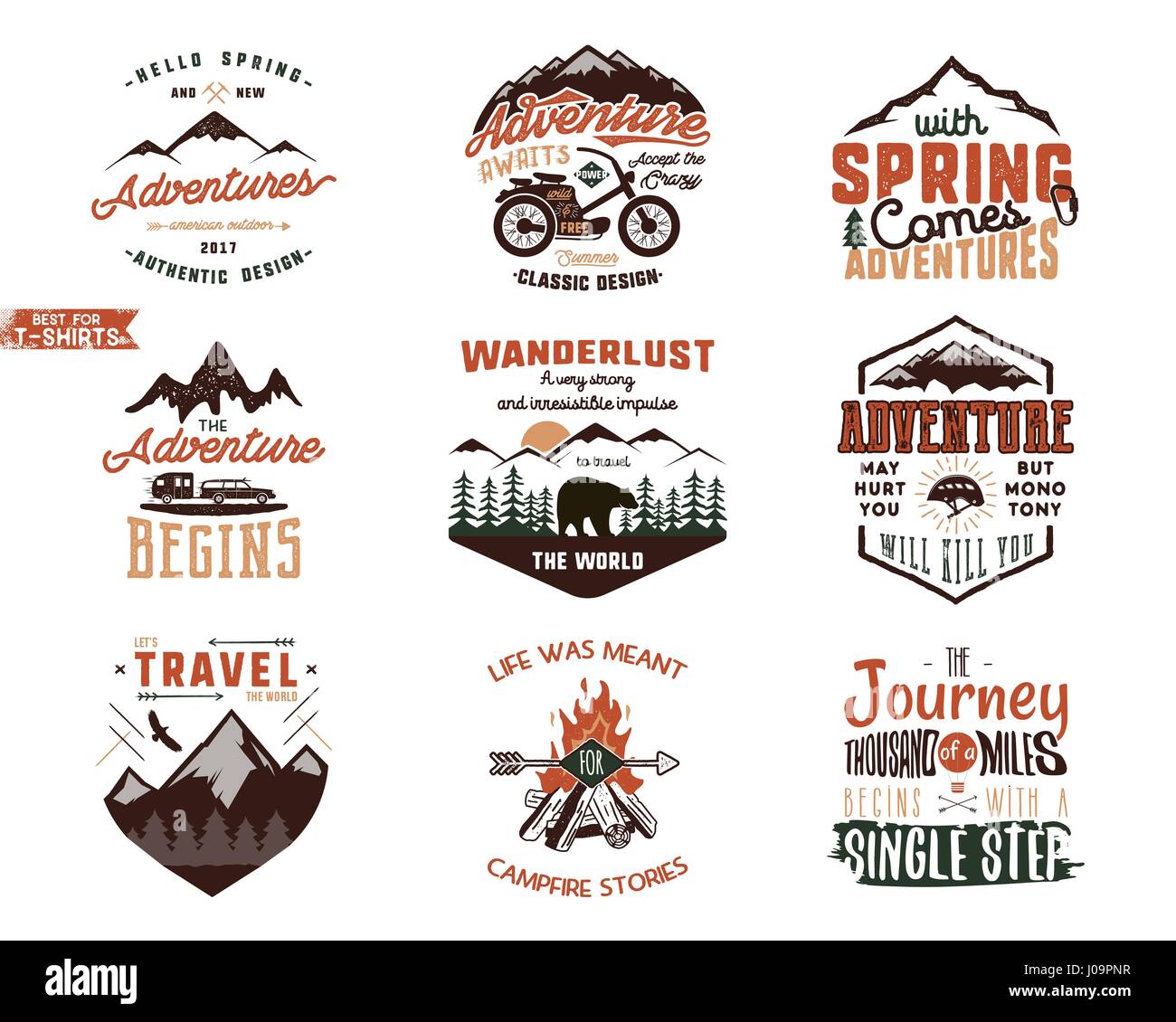 Vintage adventure tee shirts designs 