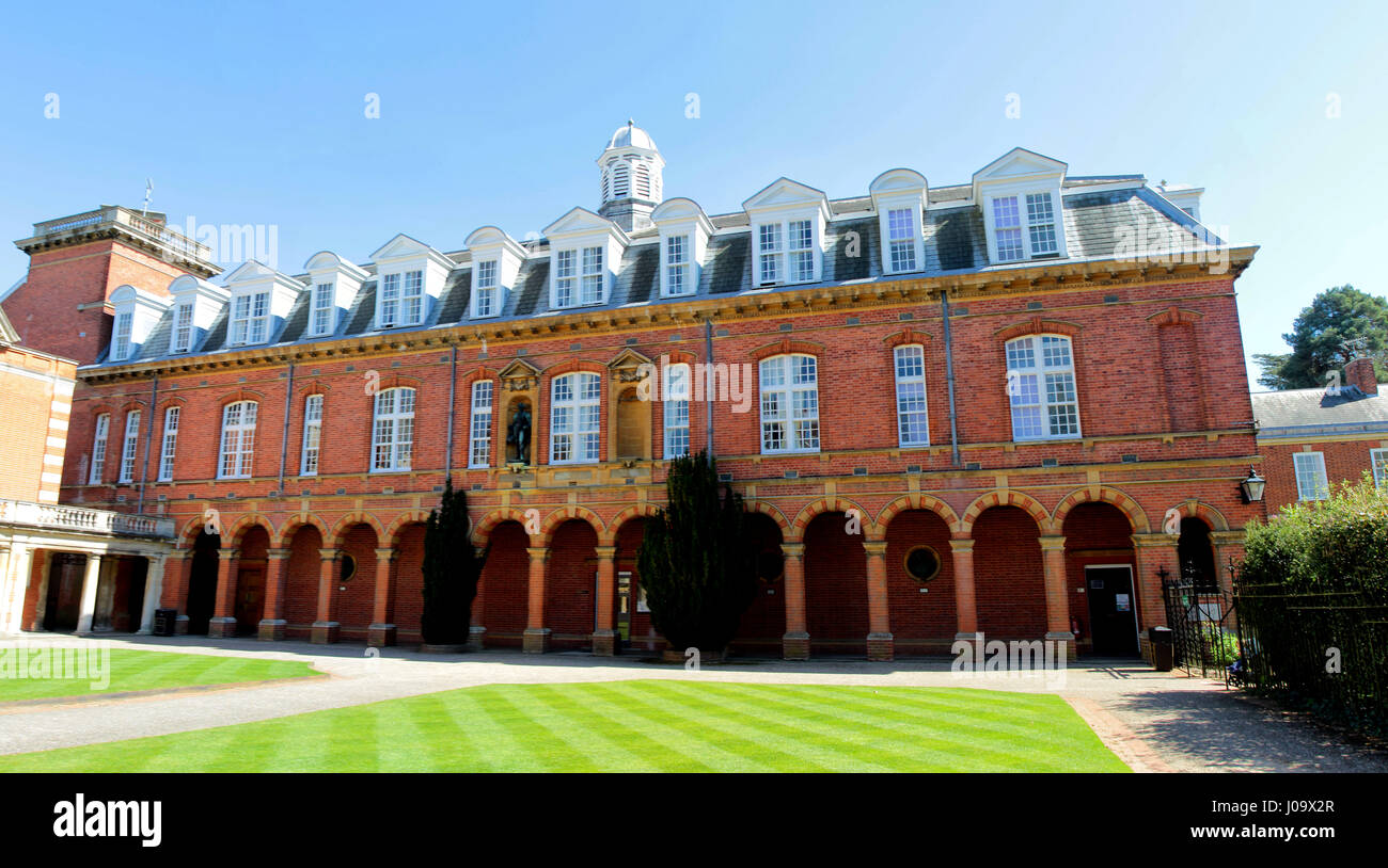 Looking across the Combermere Quad at the Dining Hall at Wellington