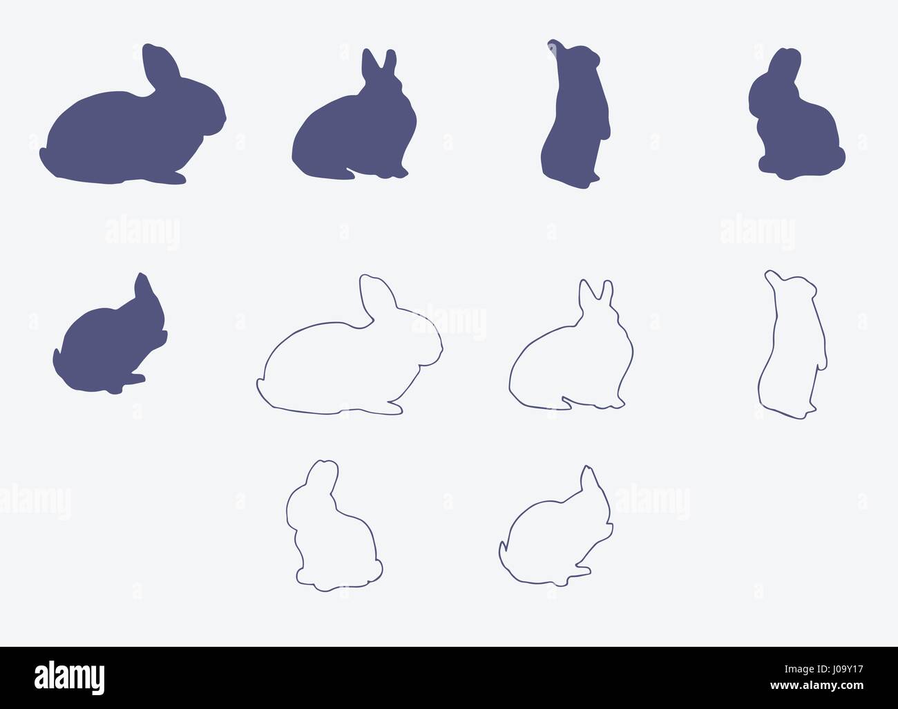 Vector set forming shape of a rabbit Stock Vector Image & Art Alamy