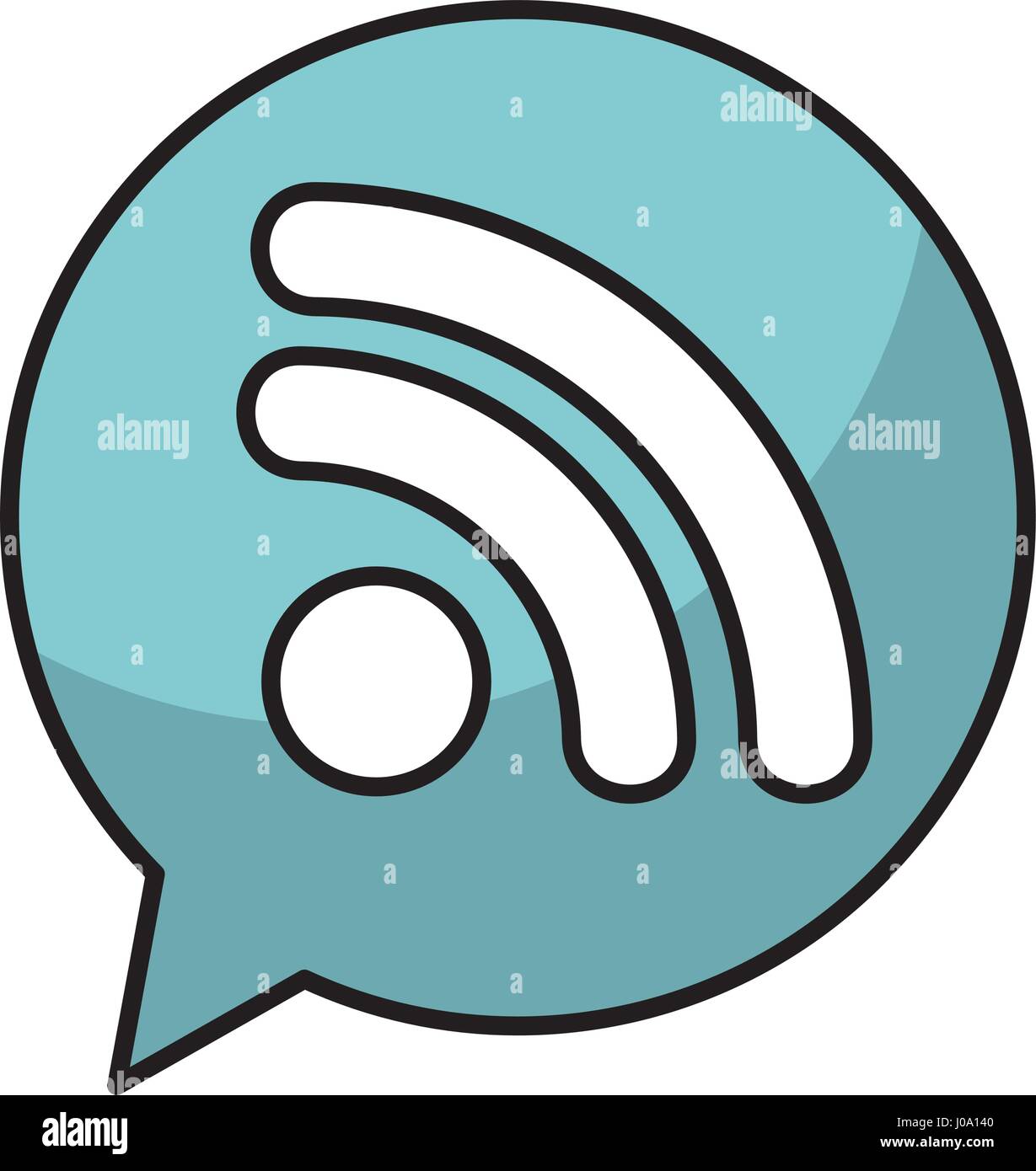 speech bubble with wifi signal connection icon Stock Vector Image & Art ...