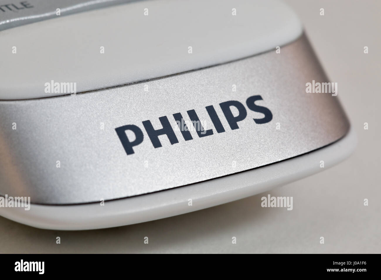 KIEV, UKRAINE - APRIL 17, 2016: Logo Philips on modern smart TV remote  control closeup on white. Philips is a Dutch technology company focused on  elec Stock Photo - Alamy
