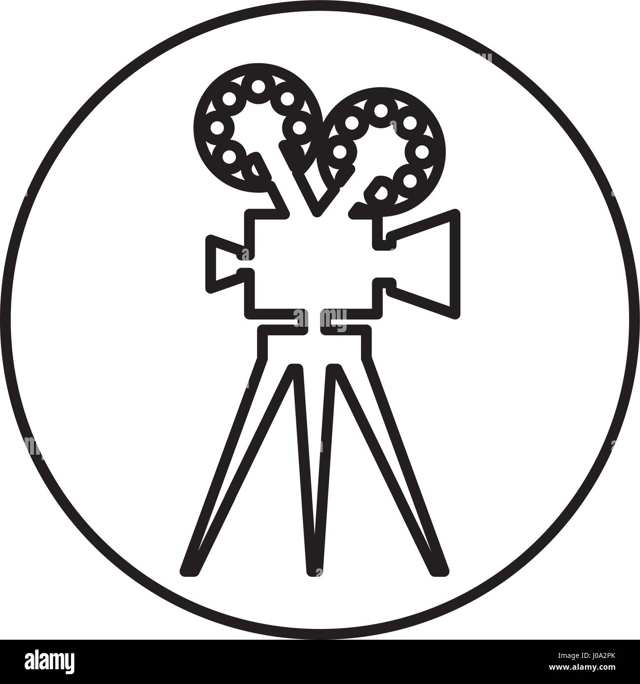 video camera retro icon Stock Vector